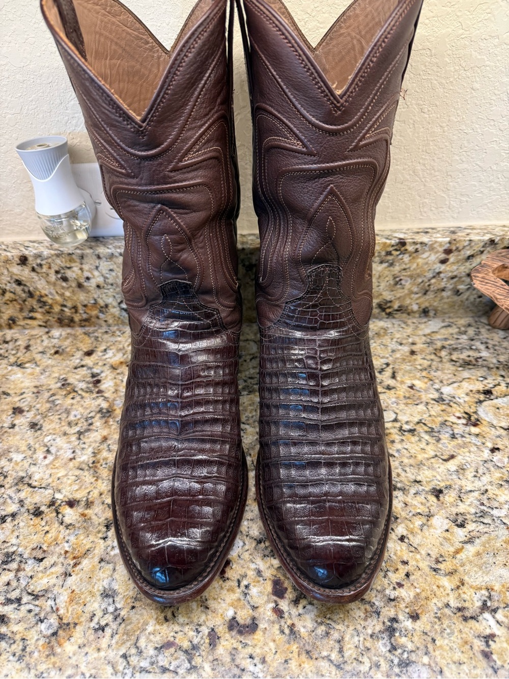 Men's Brown Exotic Leather Western Boots